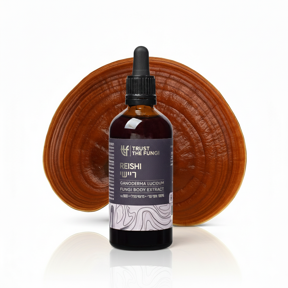 פטריית ריישי Ganoderma Lucidum מיצוי נוזלי 100% גופי פרי בשיטת FBE